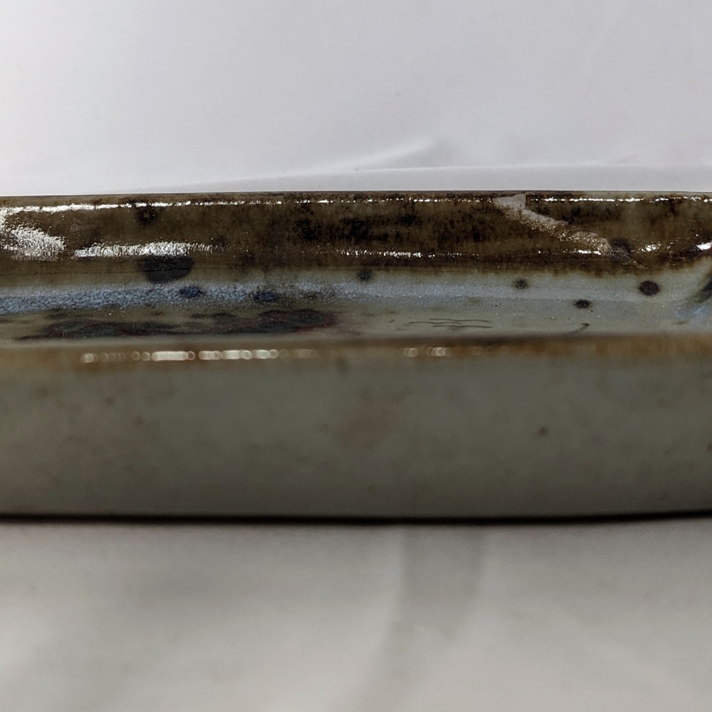 Ken Edwards Pottery (Mexico) Small Stoneware 4 Point Hand-Painted Bird Tray - Picture 4 of 8